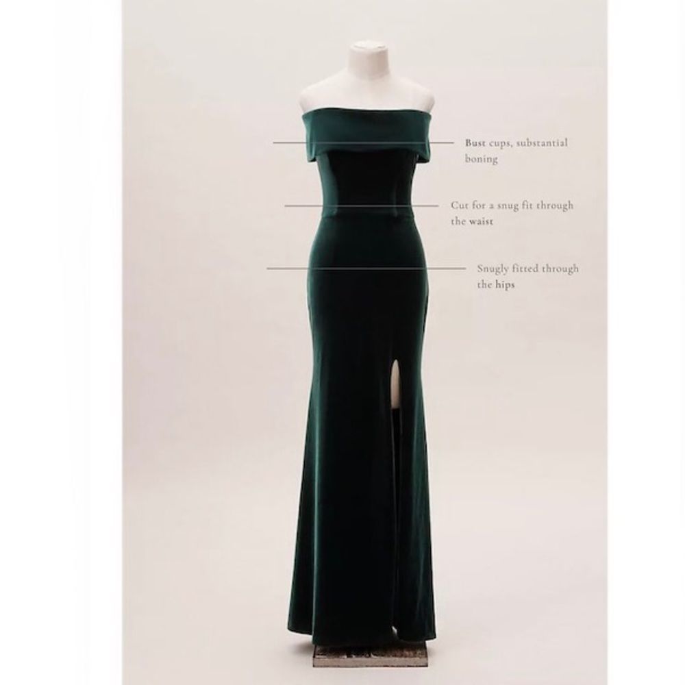 BHLDN Fawn Velvet Dress size 12 - Picture 4 of 8